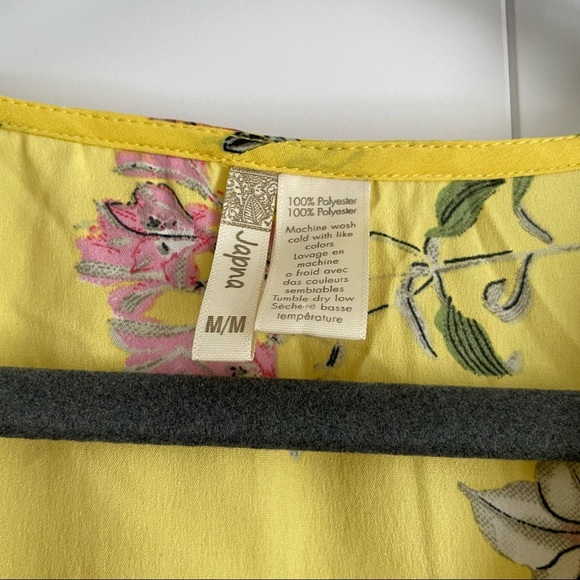 3/$45 Yellow Floral Blouse - Picture 2 of 5